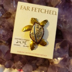 Sterling silver turtle pin